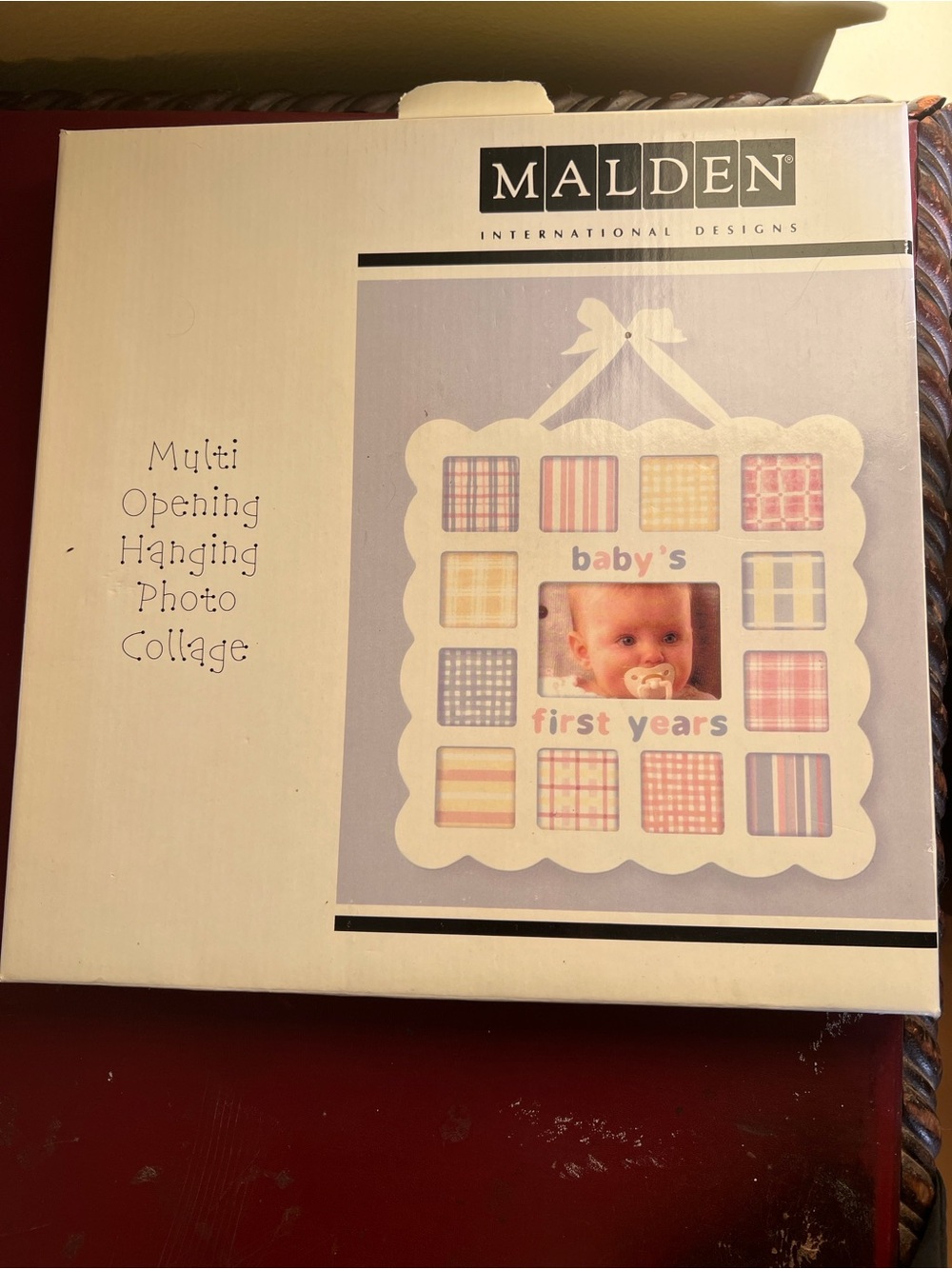 Malden Pastel Pink and Blue Multi-Opening Baby Photo Collage